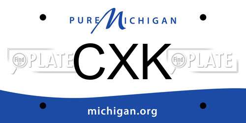 CXK Michigan License Plate