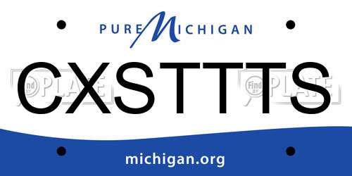 CXSTTTS Michigan License Plate