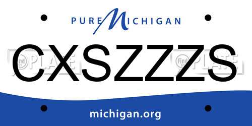 CXSZZZS Michigan License Plate