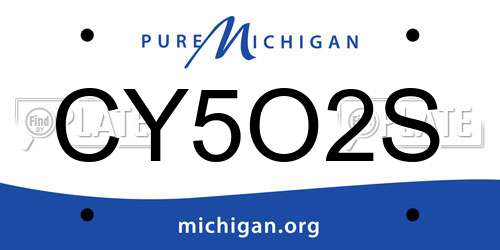 CY5O2S Michigan License Plate