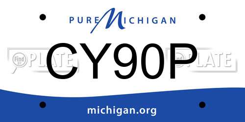 CY90P Michigan License Plate