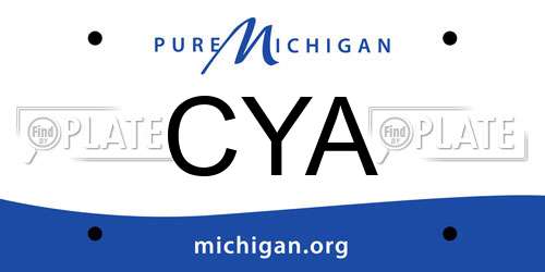 CYA Michigan License Plate