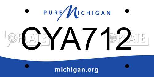 CYA712 Michigan License Plate