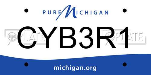 CYB3R1 Michigan License Plate