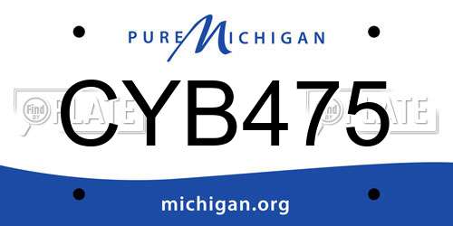 CYB475 Michigan License Plate