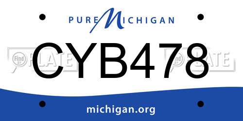 CYB478 Michigan License Plate