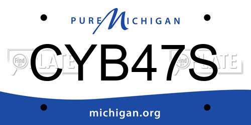CYB47S Michigan License Plate