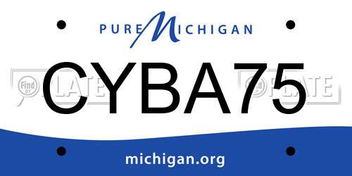 CYBA75 Michigan License Plate