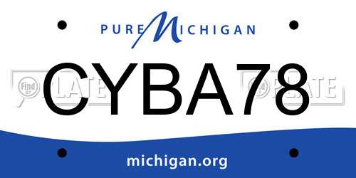 CYBA78 Michigan License Plate