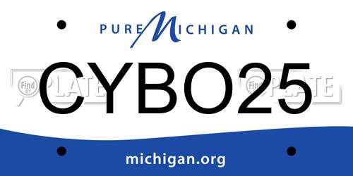 CYBO25 Michigan License Plate
