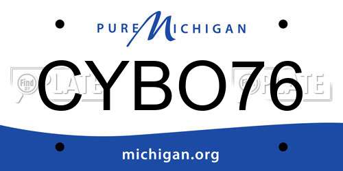 CYBO76 Michigan License Plate