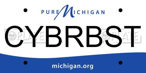CYBRBST Michigan License Plate