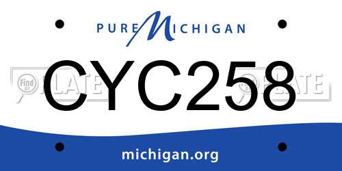 CYC258 Michigan License Plate