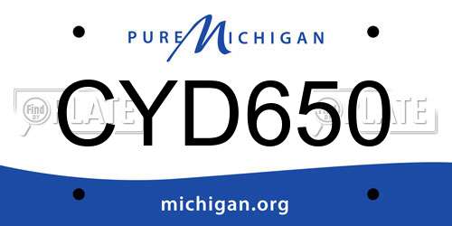 CYD650 Michigan License Plate