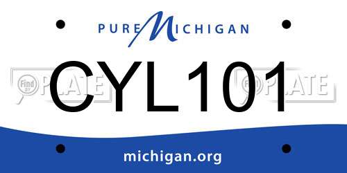 CYL101 Michigan License Plate