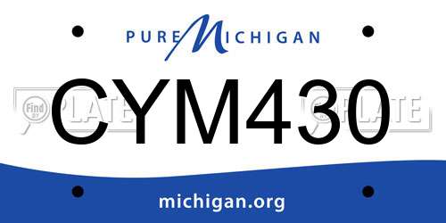 CYM430 Michigan License Plate