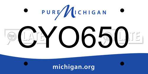 CYO650 Michigan License Plate