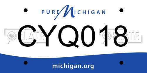 CYQ018 Michigan License Plate
