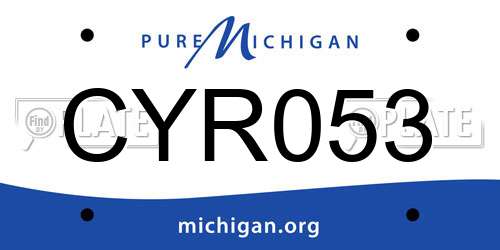 CYR053 Michigan License Plate