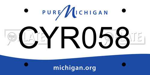 CYR058 Michigan License Plate