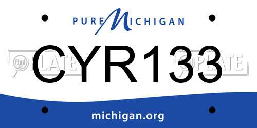 CYR133 Michigan License Plate