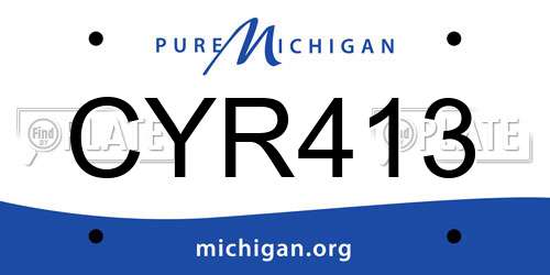 CYR413 Michigan License Plate