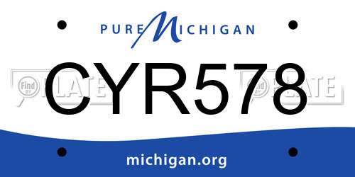 CYR578 Michigan License Plate