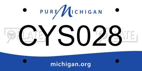 CYS028 Michigan License Plate