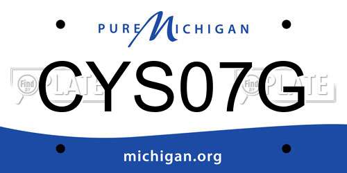 CYS07G Michigan License Plate