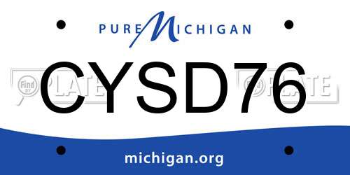 CYSD76 Michigan License Plate