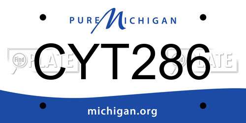 CYT286 Michigan License Plate