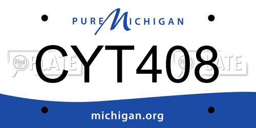 CYT408 Michigan License Plate