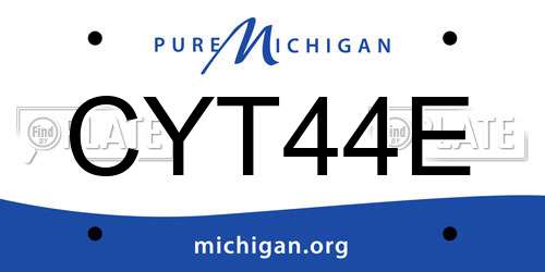 CYT44E Michigan License Plate