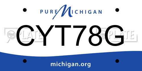 CYT78G Michigan License Plate