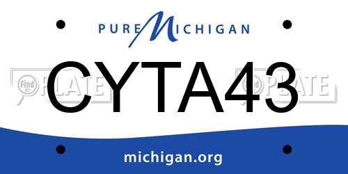 CYTA43 Michigan License Plate