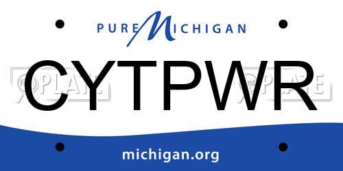 CYTPWR Michigan License Plate