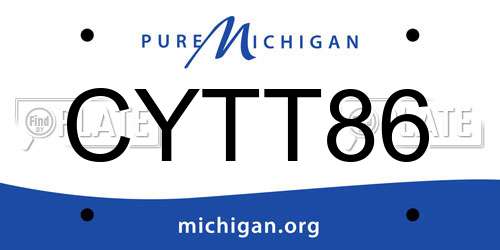 CYTT86 Michigan License Plate