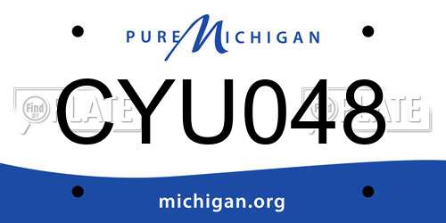 CYU048 Michigan License Plate