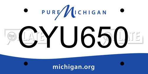 CYU650 Michigan License Plate