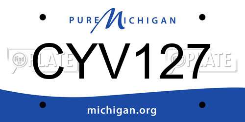 CYV127 Michigan License Plate
