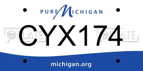 CYX174 Michigan License Plate