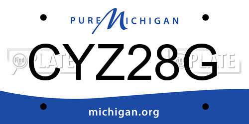 CYZ28G Michigan License Plate