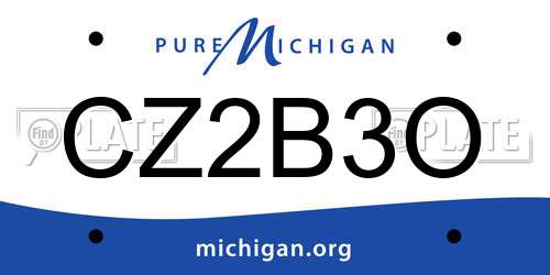 CZ2B3O Michigan License Plate