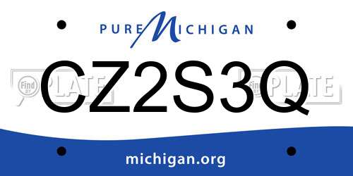 CZ2S3Q Michigan License Plate