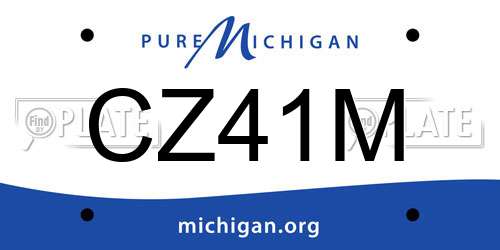CZ41M Michigan License Plate