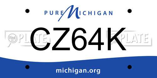 CZ64K Michigan License Plate
