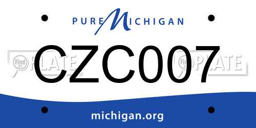 CZC007 Michigan License Plate