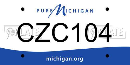 CZC104 Michigan License Plate