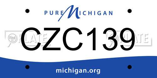 CZC139 Michigan License Plate