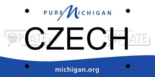 CZECH Michigan License Plate